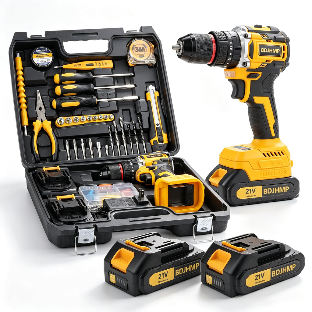 3/8" Brushless Compact Drill Tool Set with Drill Bit and Sockets J5079