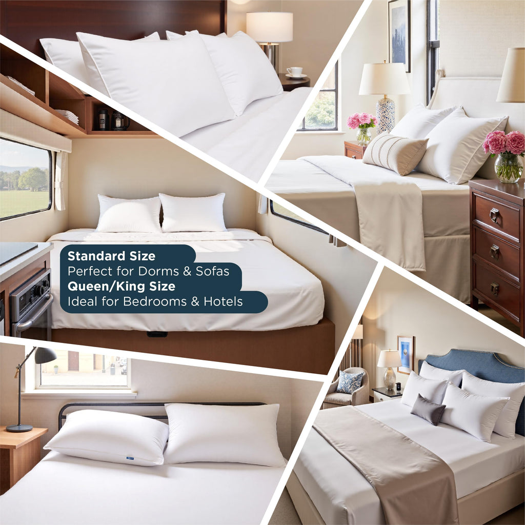 Queen Size Set of 2 Bed Pillows Q3176