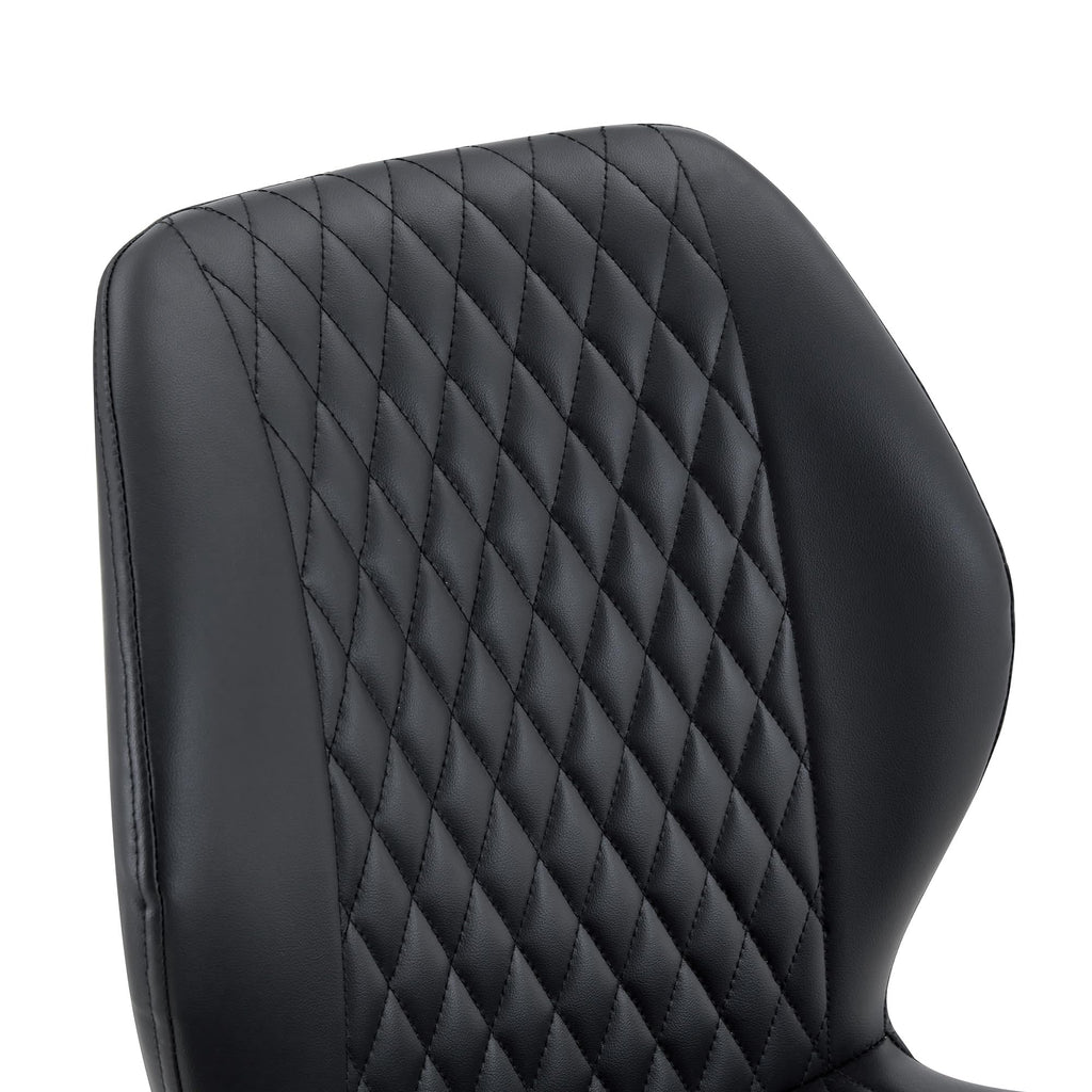 Set of 4 Black Upholstered Dining Chairs R601