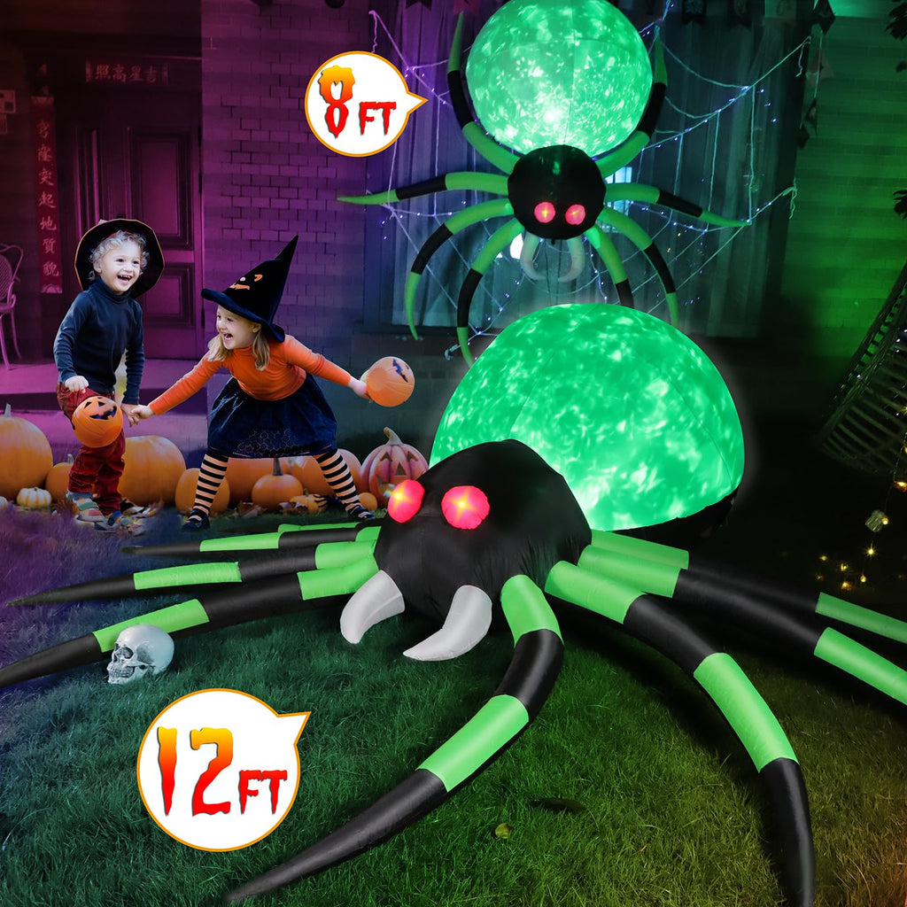 12 FT Halloween Inflatable Spider Outdoor Decoration V755799