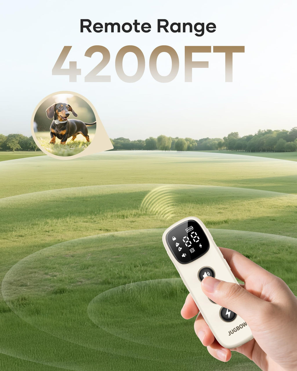 White 4200FT Range Dog Shock Collar V858702