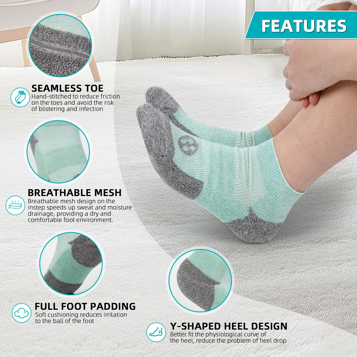 Diabetic Socks for Men, 10 Pairs Ankle & Low Cut Size 9-15 S84896