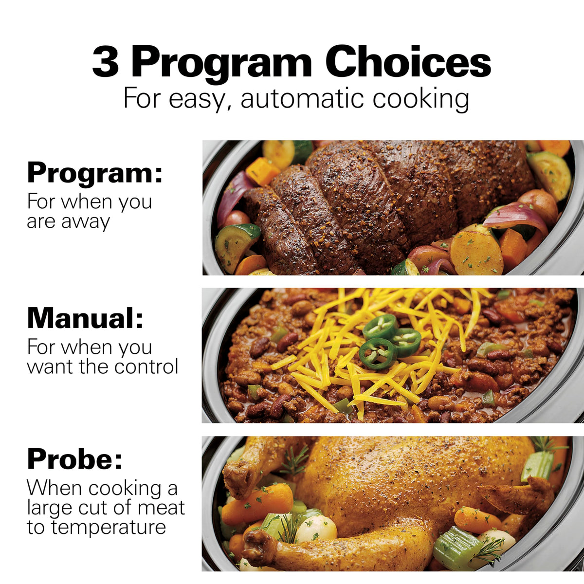 Portable 6 Quart Programmable Slow Cooker E8545