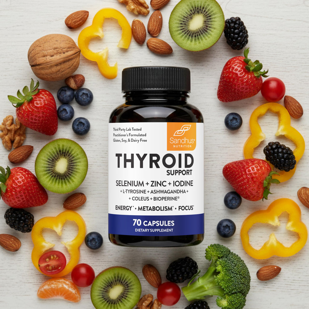 Thyroid Support with Selenium, Zinc, Iodine, L Tyrosine, Ashwagandha, 70 Count (Pack of 2) X33568