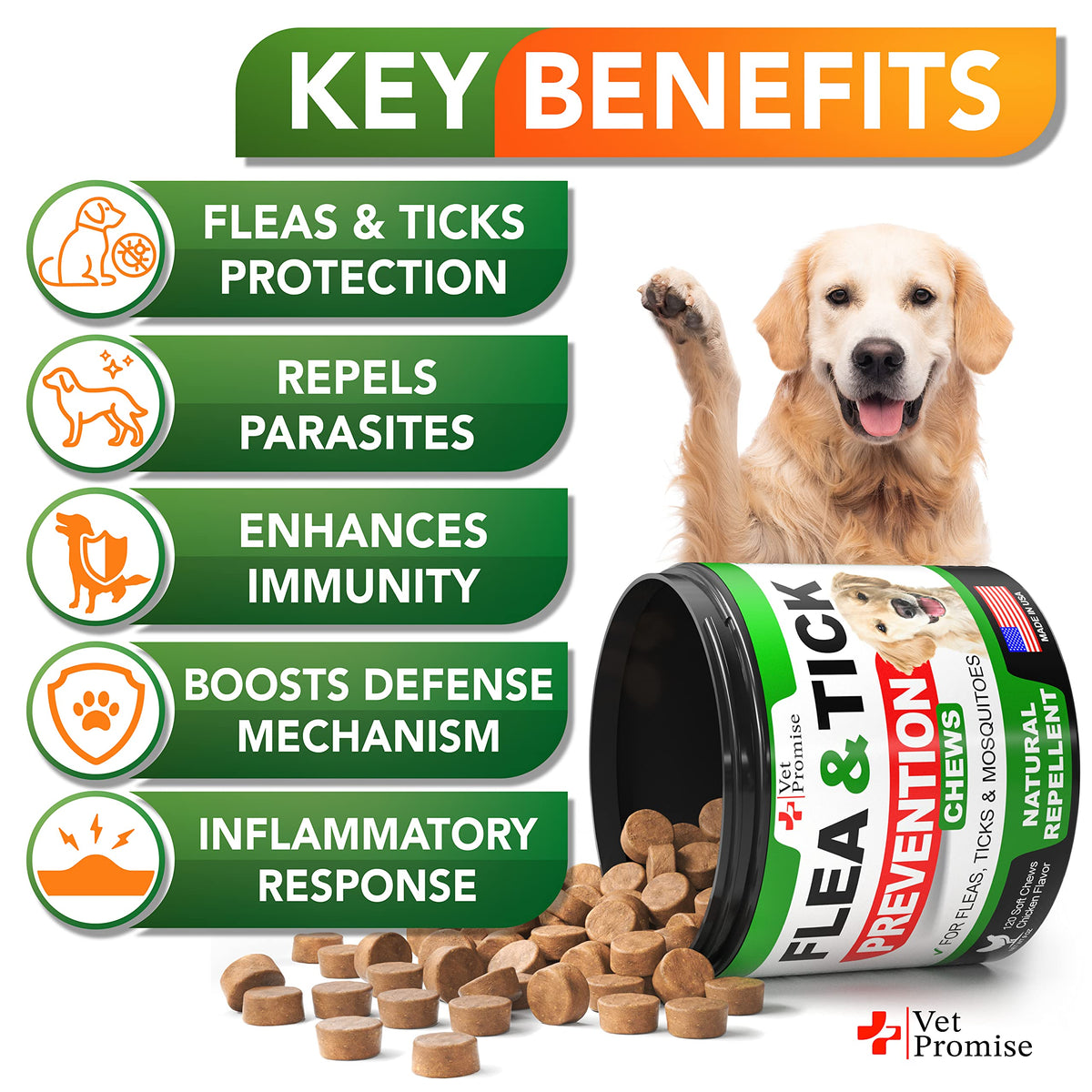 Flea and Tick Prevention for Dogs Chewables Z333319