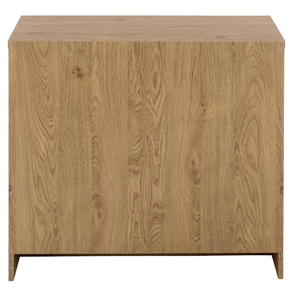Oak 2-Door Media Stand O365458