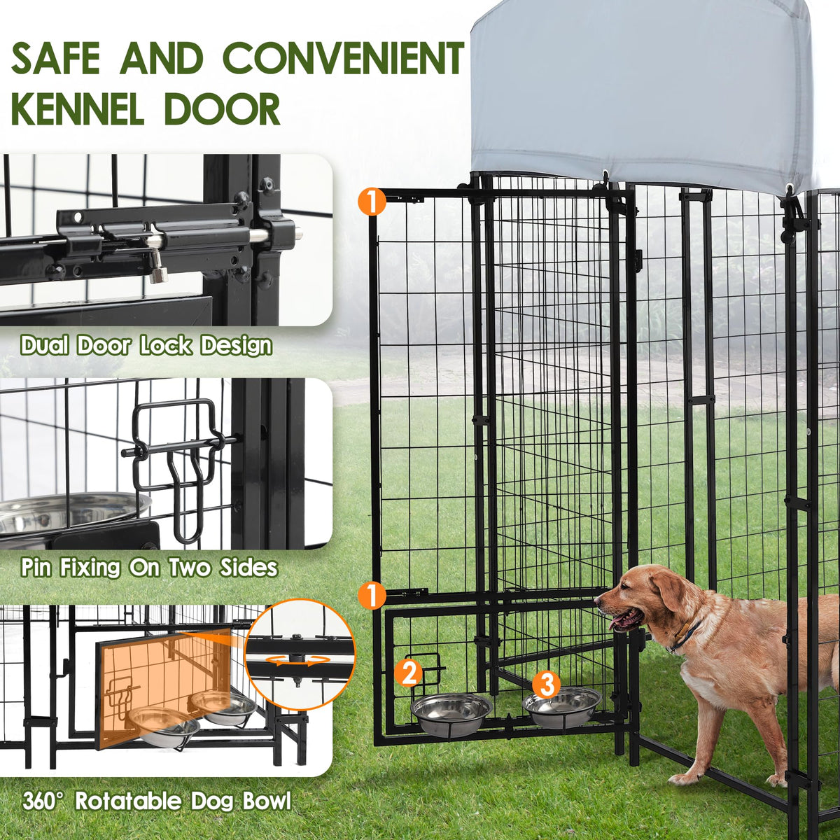 8x4x6 FT Dog Kennel H706