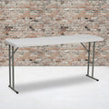White Rectangular Plastic Folding Table H610873